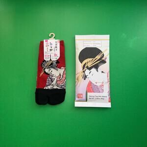 Tabi Red Black Socks Genmai Matcha Vintage Kimono Japan Baddie Maison Margiela